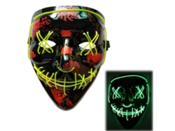 Máscara de Halloween verde fluorescente de Ender disponible en línea