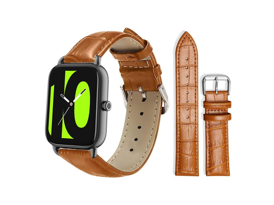 Pulsera para Xiaomi Haylou RS4 Plus LS11/LS12 - Piel - Hebilla - Textura de bambú