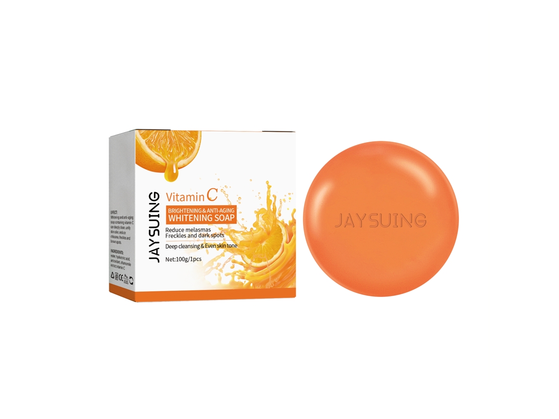 Jabón aclarante con vitamina C para una piel radiante