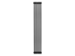 Radiador vertical de 4 columnas, 1800x290 mm - Negro, acero al carbono de 1,5 mm, 1728 W, alta eficiencia, fácil instalación, duradero.