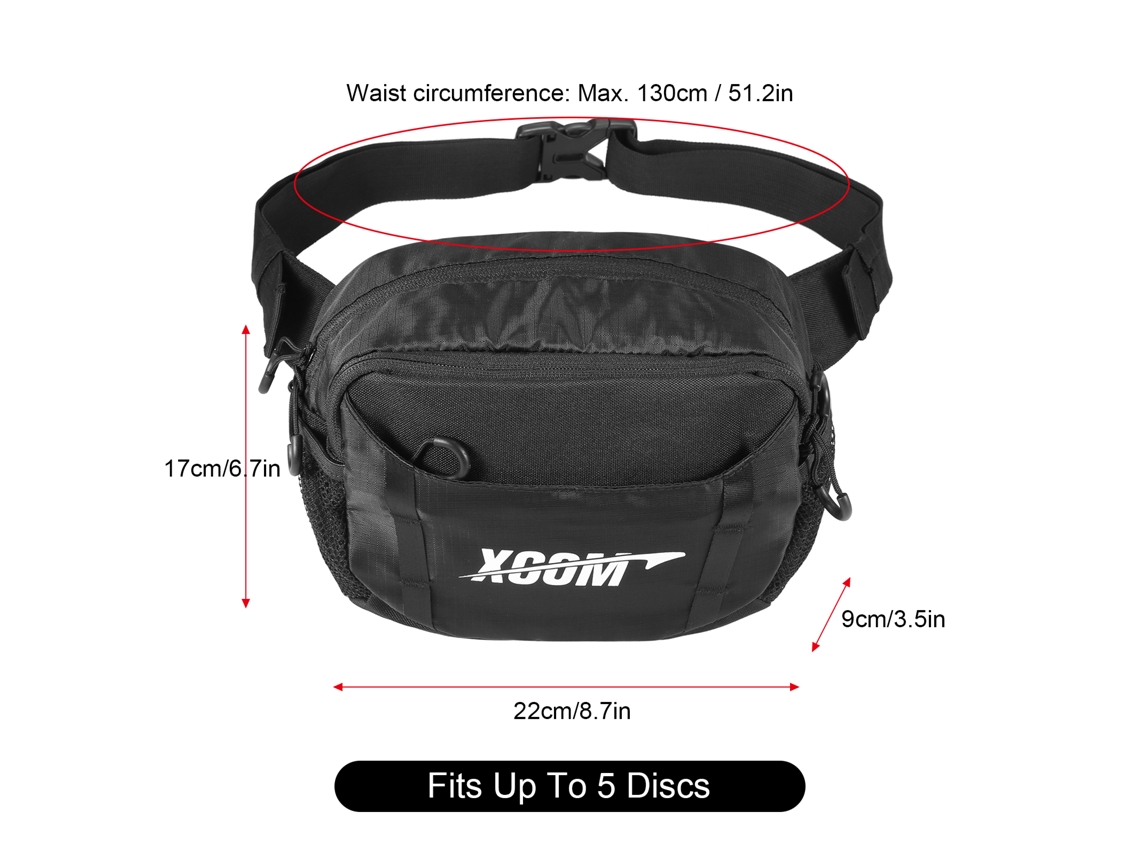 Riñonera Ajustable Para Disc Golf Con Soporte Para Hasta 5 Discos - Ligera Y Duradera
