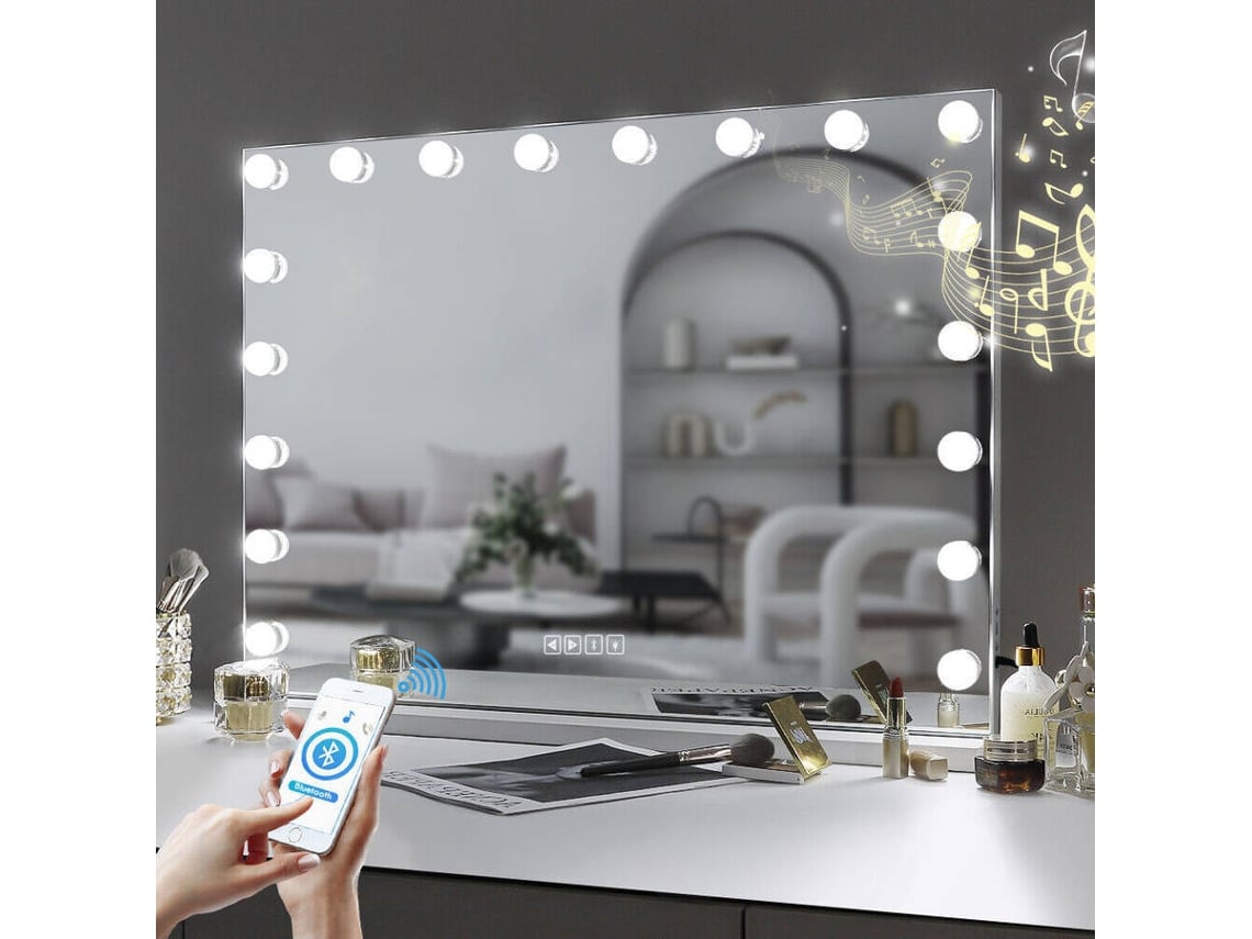 Espejo de Maquillaje de Hollywood con Luz y Bluetooth FENCHILIN 18
