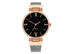 Reloj De Pulsera Analógico De Cuarzo Para Mujer Zhoulianfa Con Brazalete De Acero Color Gris Plomo.