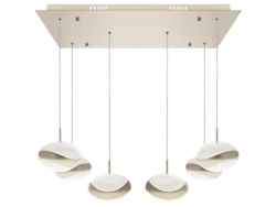 Lámpara de Techo Planett 6X8W Led 3600Lm 3300K C.65Xl.30Xalt.Reg.Cm Champán FERRIMEX