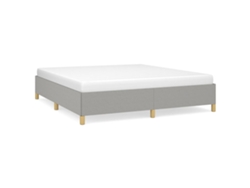 Maison Exclusive - Cama Sin Colchón Tela Gris Claro 180x200 Cm