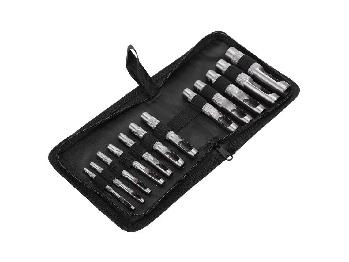 12pcs Perforadora De Agujeros De Cuero Acero Carbono Herramientas Manuales Multifuncionales 3-16mm