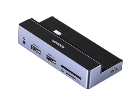 Adaptador UGREEN 70687 Cm317 6In1 Tipo-C a Aux 3.5Mm 2Usb3.0 Sd/TF Pd100W para Ipadpro