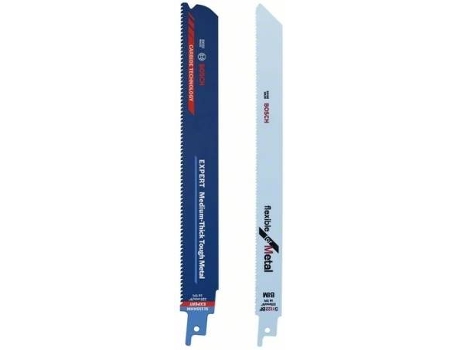 Conjunto de Láminas de Sierra de Calar BOSCH Sable S 1122 Bf + 1 Expert 'Medium-Thick Tough Metal' S 1155 Hhm de 25 Piezas
