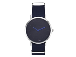 Reloj De Pulsera Informal De Moda Para Hombre Con Correa De Nailon Y Esfera Redonda (azul Real)