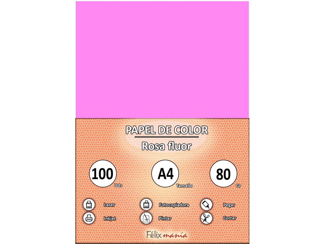 80Gr A4 Pink Flow 100 Hojas
