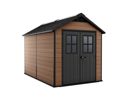 Caseta de Jardín de Resina KETER Newton 7511 En El (De Almacenamiento - Shed Building - Almacenamiento de Troncos - Acero Metal Madera)