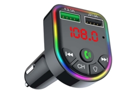 Transmissor Fm Bluetooth Yizhood F5 Dual Usb Mp3 Player Black