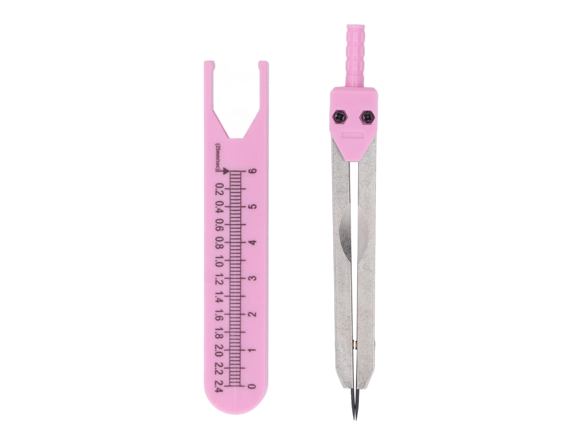 Pinzas De Ecg De Acero Inoxidable, Regla Divisora, Herramienta De Medición Para Enfermería, Rosa, 0-2,4 Pulgadas.