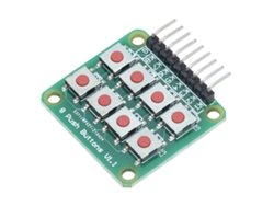 Módulo De Teclado Matricial 2x4 Con 8 Botones Microinterruptores Para Microcontrolador.