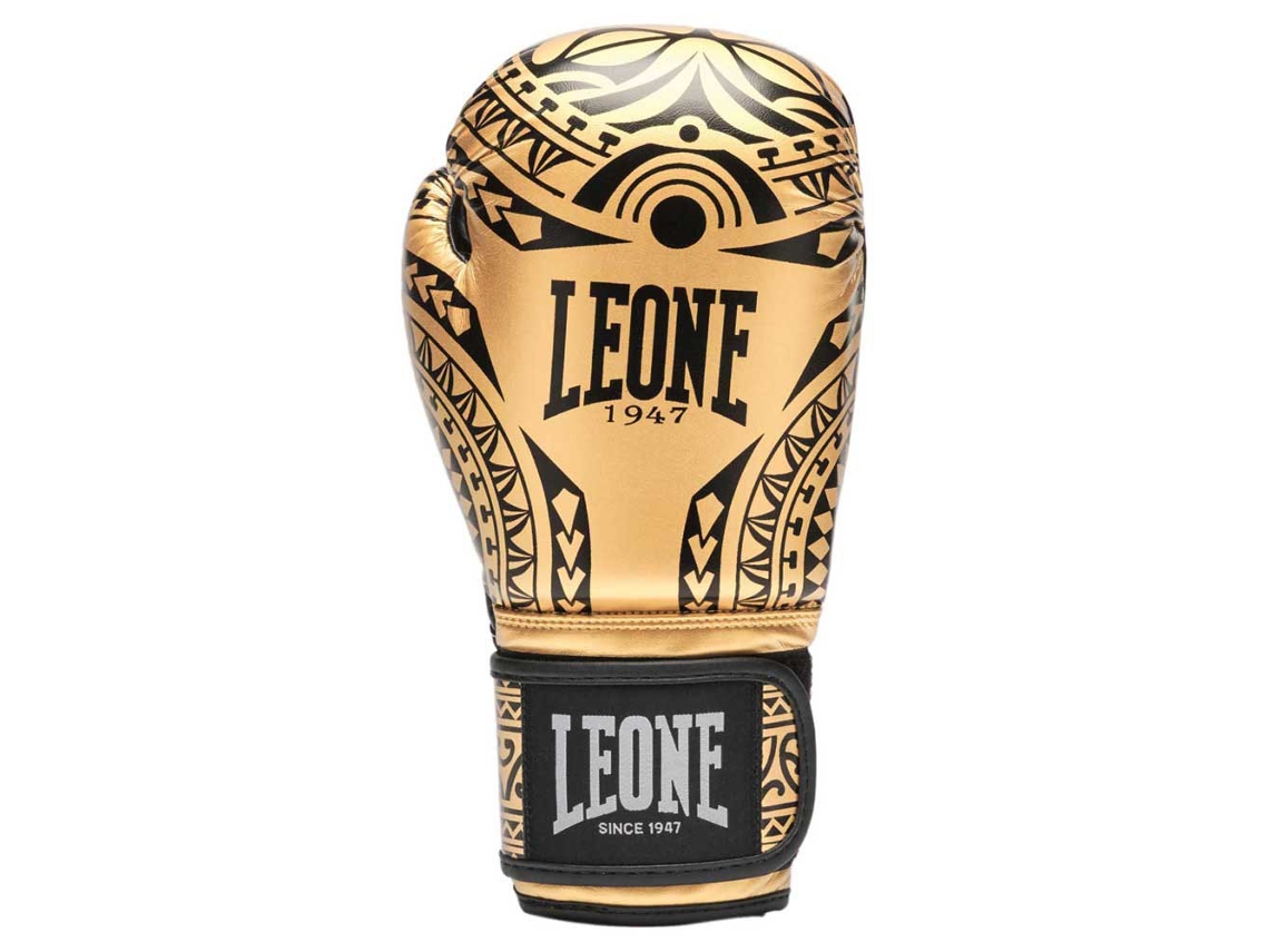 Luvas de Boxe de Couro Artificial Haka Dourado 14 Ozleone1947