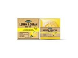 Jabón con lufa natural y aceite esencial de limón.