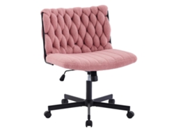 Silla de oficina, asiento ancho, soporte ergonómico, color rosa OEM
