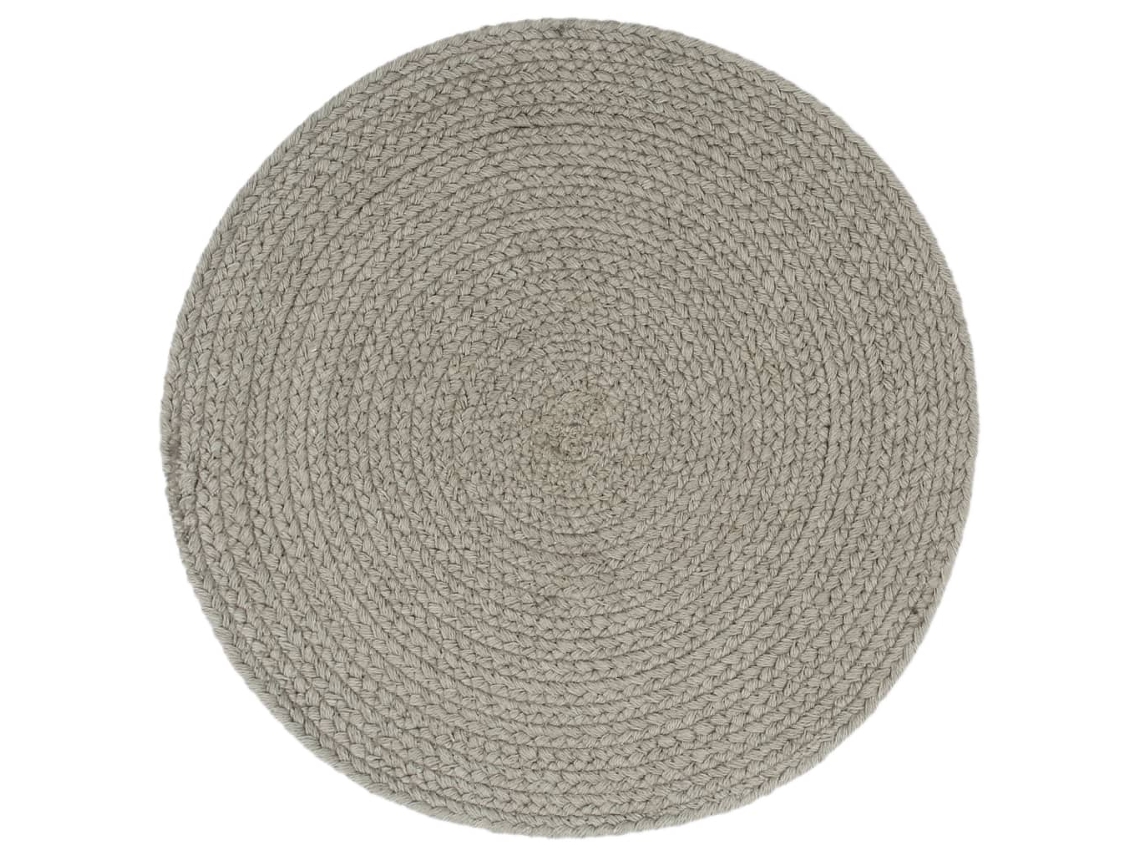 Maison Exclusive - Manteles Individuales Redondos 4 Uds Algodón Gris Liso 38 Cm