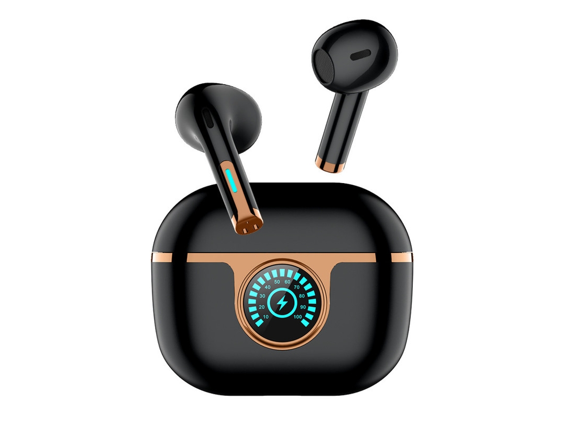 Auriculares Inalámbricos Bluetooth, Auriculares 5.3, Auriculares Con Cancelación De Ruido Enc, Negro