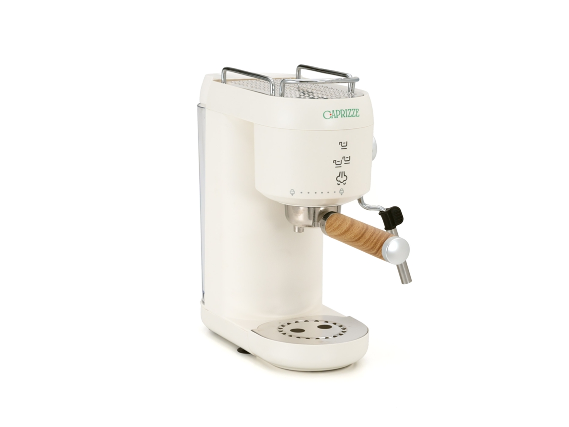 Cafetera Semiautomática Expresso CAPRIZZE Hikari 1400 W 20 Bares con Vaporizador Usb y Taza Incluida Color Blanco Mate