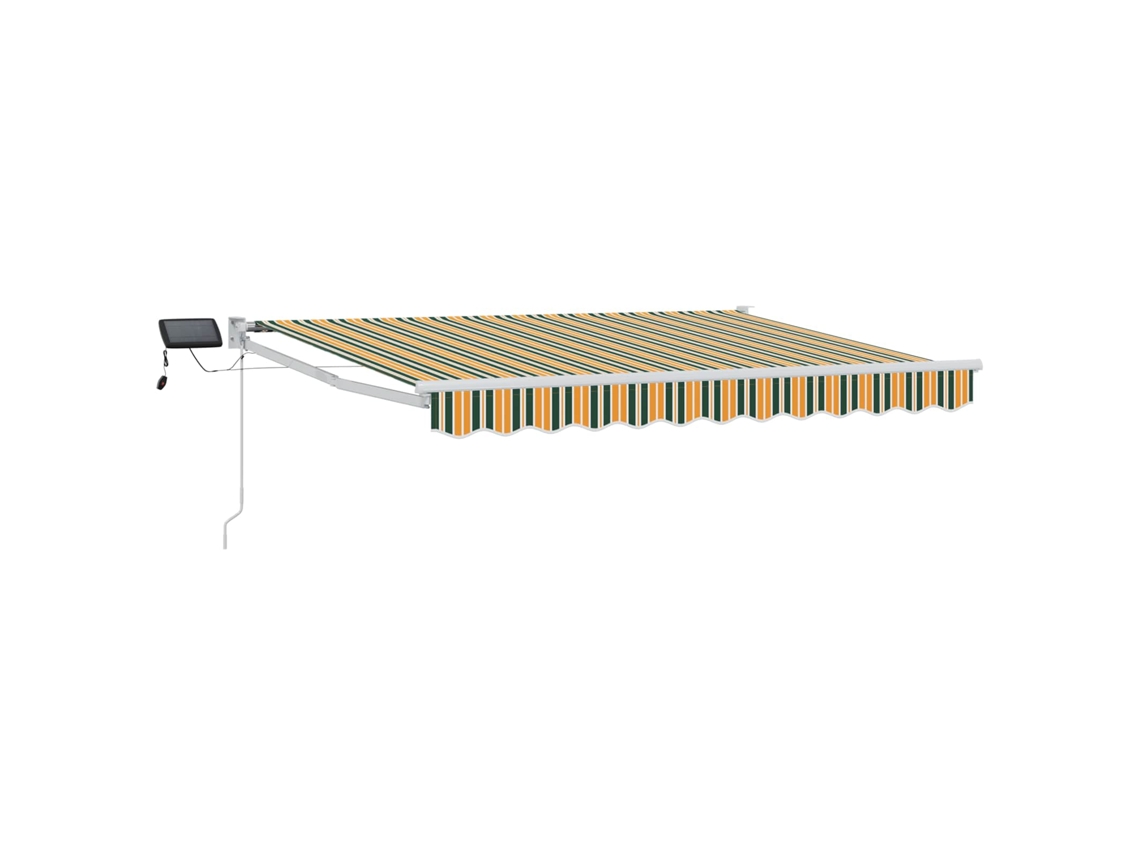 Vidaxl Toldo Manual Retráctil Con Leds 2,5 X 2 M