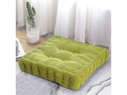 Rebe-almohada Cuadrada Gruesa Para Adultos Niños Salón Dormitorio Balcón Oficina 20x20 Pulgadas Verde