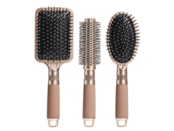 Cepillo De Masaje De Púas De Nailon Linjou (dorado) Para Desenredar El Cabello.