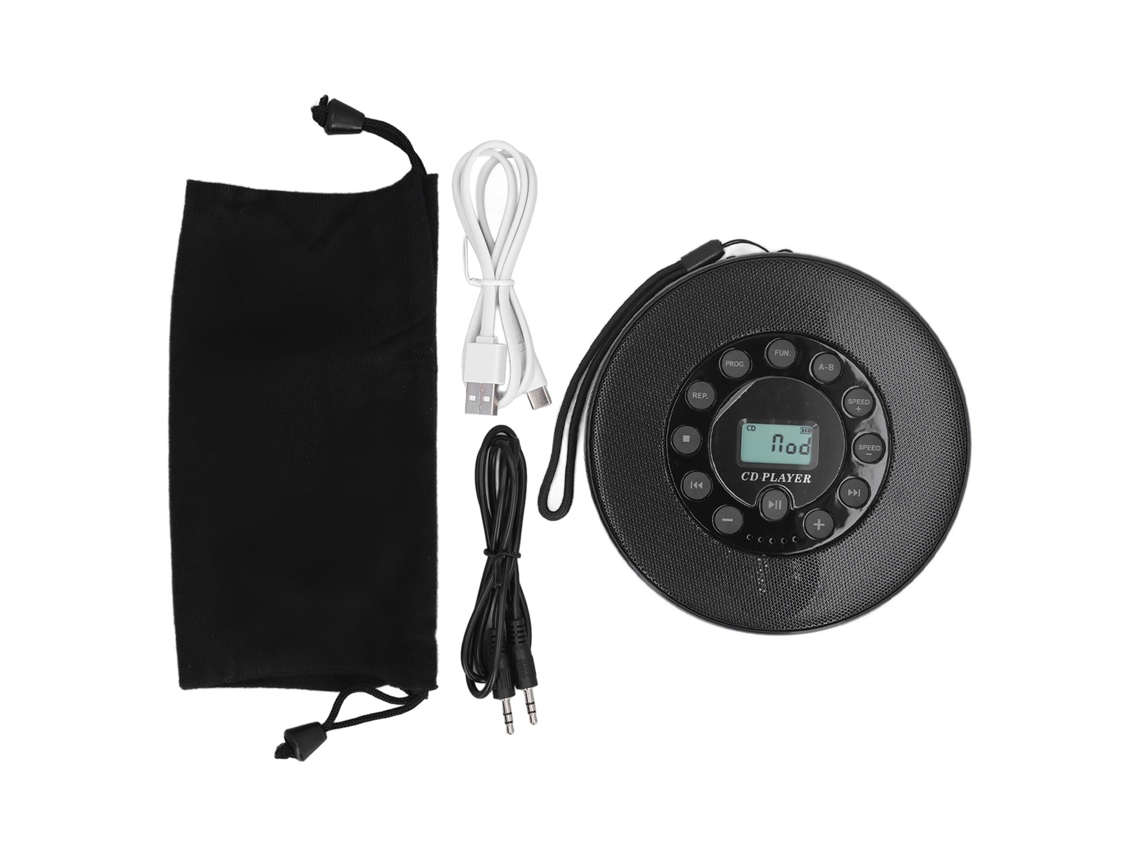 Reproductor de CD portátil con altavoces y batería recargable, marca Mali.