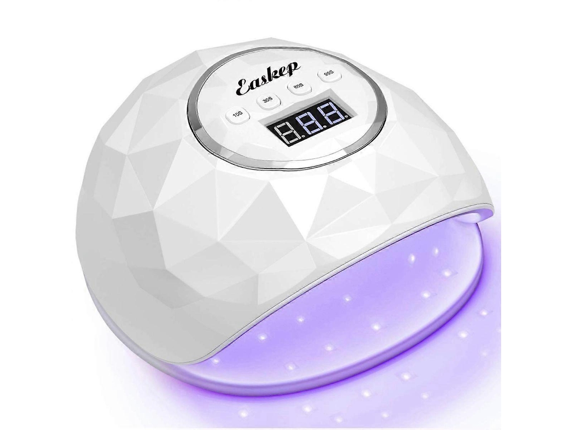 Lámpara UV para uñas, lámpara UV LED para uñas, secador de esmalte de gel para salón, 4 temporizadores, sensor automático, blanco Ly Ebike