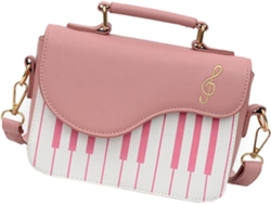 Bolso Bandolera Pequeño Cuadrado Bordado De Piel Sintética Rosa, Bolso De Hombro Para Niñas, Uso