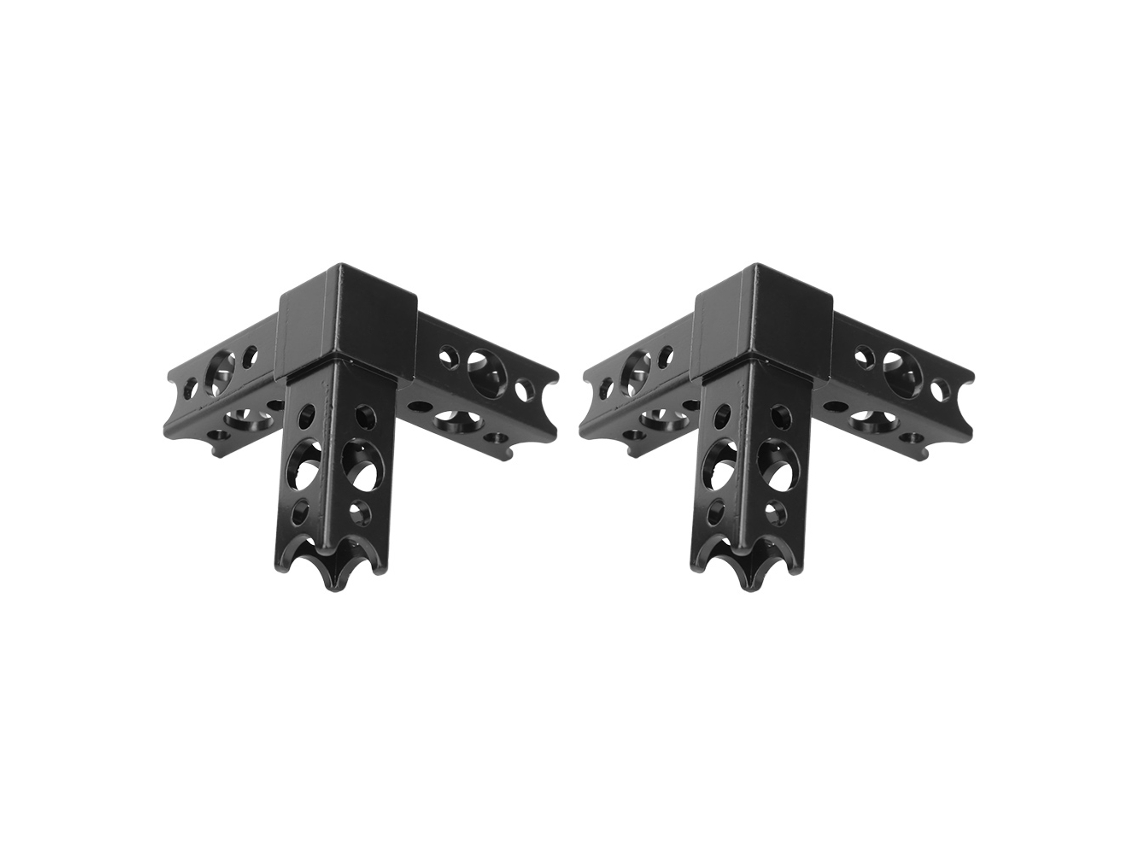 2026-as-2 Piezas Conector de viga metálica de 3 vías para piezas de robótica Pitsco Tetrix Prime 48x48x48mm