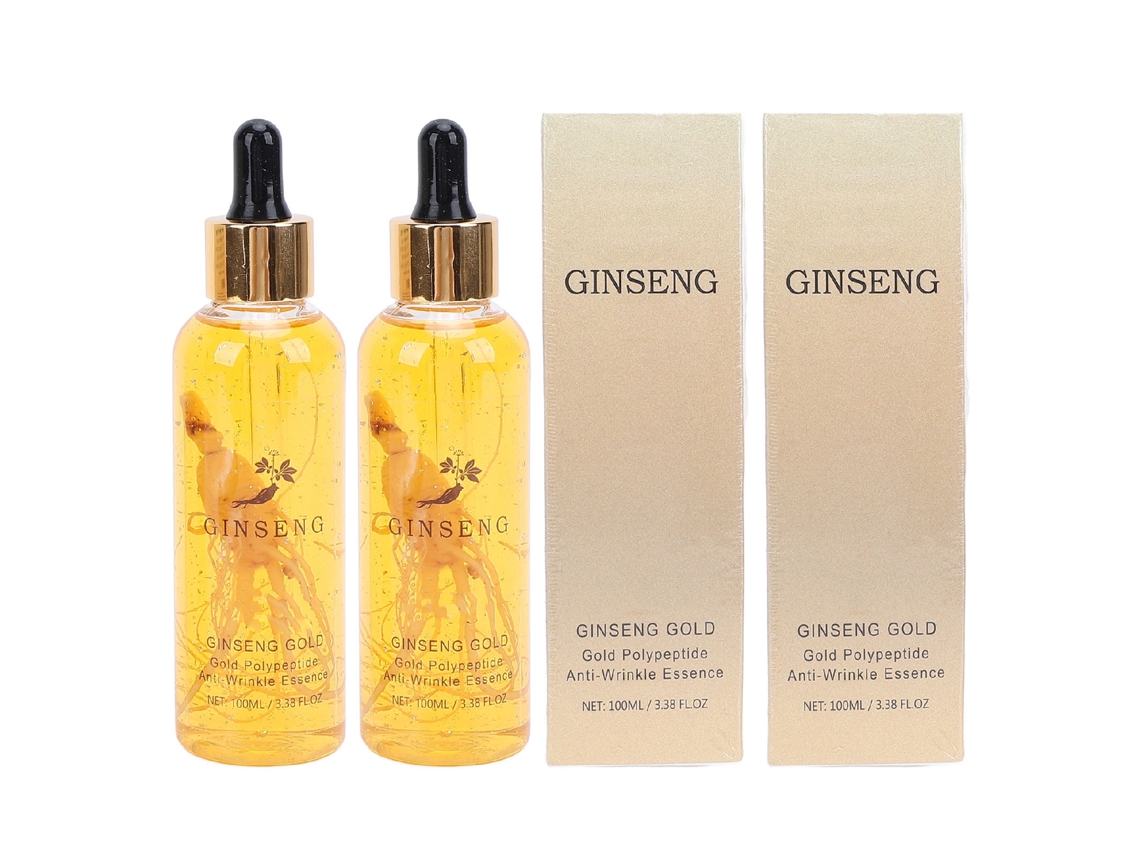 2pcs Suero De Ginseng Oro Polipéptido 100ml Hidratante Antiarrugas Extracto De Ginseng Liquido