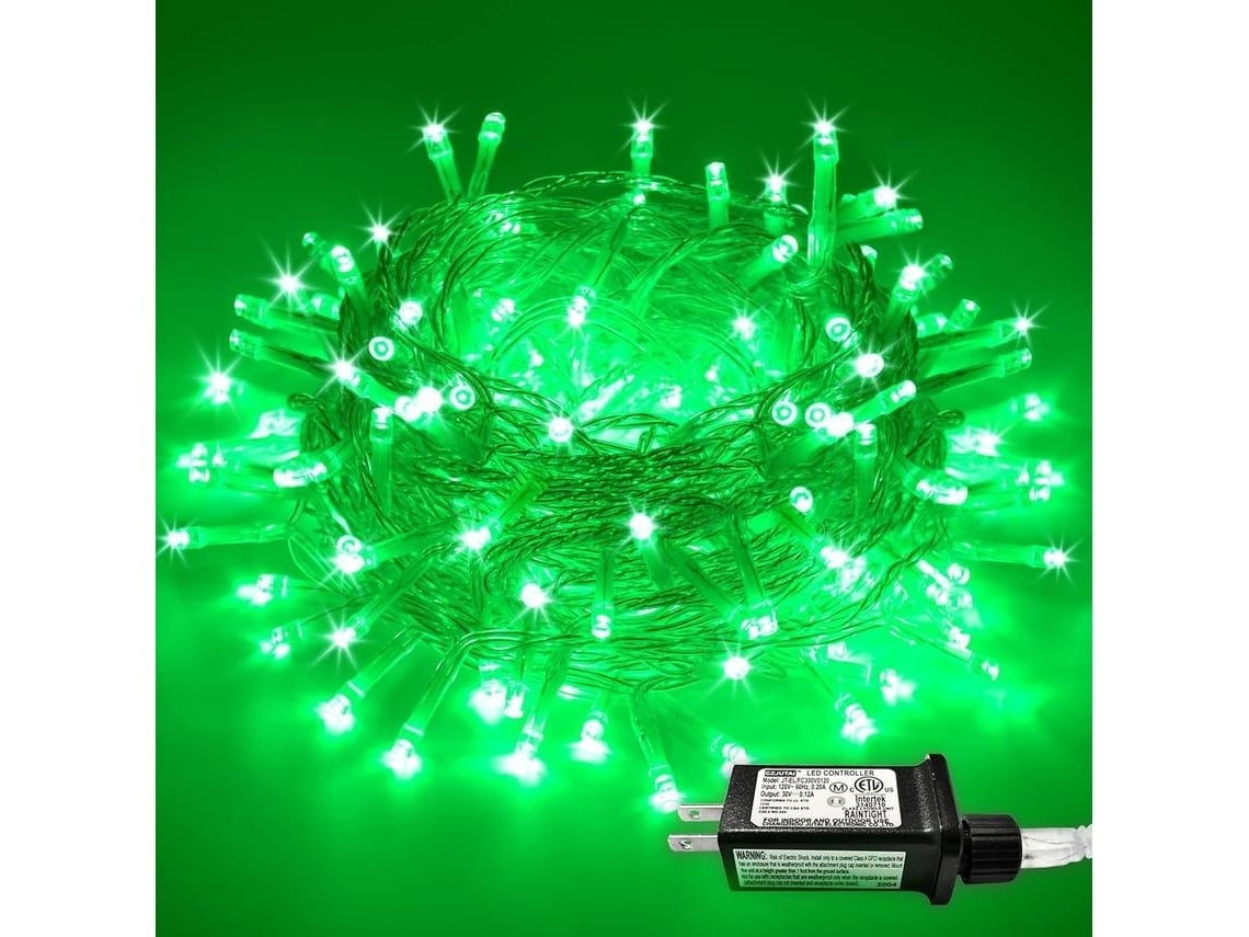 100m 800led Cadena De Luces 8 Modos Adecuado Para Decoración De Árbol De Navidad Con Control Remoto Eu Gusshious Verde