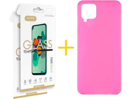 Carcasa + 2 Protectores de Pantalla para Huawei P40 Lite ACCETEL Rosa