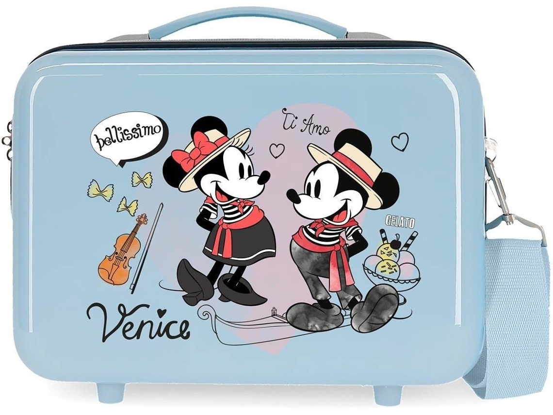 Neceser Abs Disney Mickey & Minnie Let´s Travel Azul Claro (21x29x15cm - 9l)
