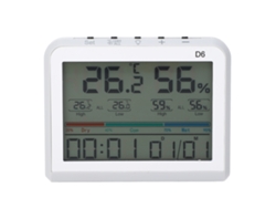 Termómetro Digital De Interior Con Reloj Y Fecha Para Medir La Temperatura Y La Humedad, Ideal Para El Hogar, La Oficina Y El Invernadero.