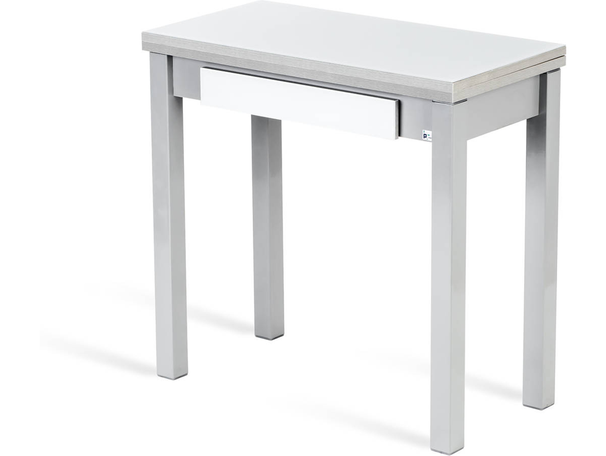 Mesa de Cocina PORTUS Livro (Blanco - 80 x 40 cm - Vidrio)