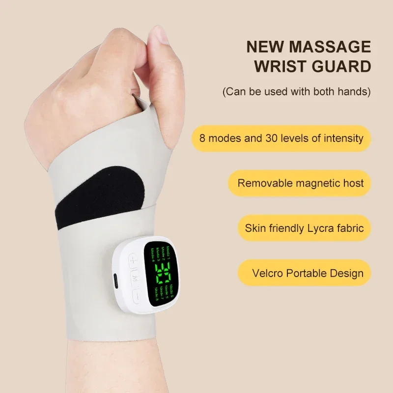 (blanco) Masajeador De Manos De Velocidad Variable De 32 Velocidades - Almohadilla De Masaje Vibratoria