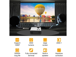 Proyector (portátil Doméstico Hd 1080p)