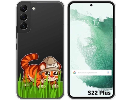 Carcasa Samsung Galaxy S22 Plus 5G TUMUNDOSMARTPHONE Dibujos Transparente Tigre Multicolor