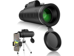Luneta Monocular À Prova Dágua De Prisma De Alta Potência Hd Telescópio Monocular 40x60 Para Adultos Preto Facpoet