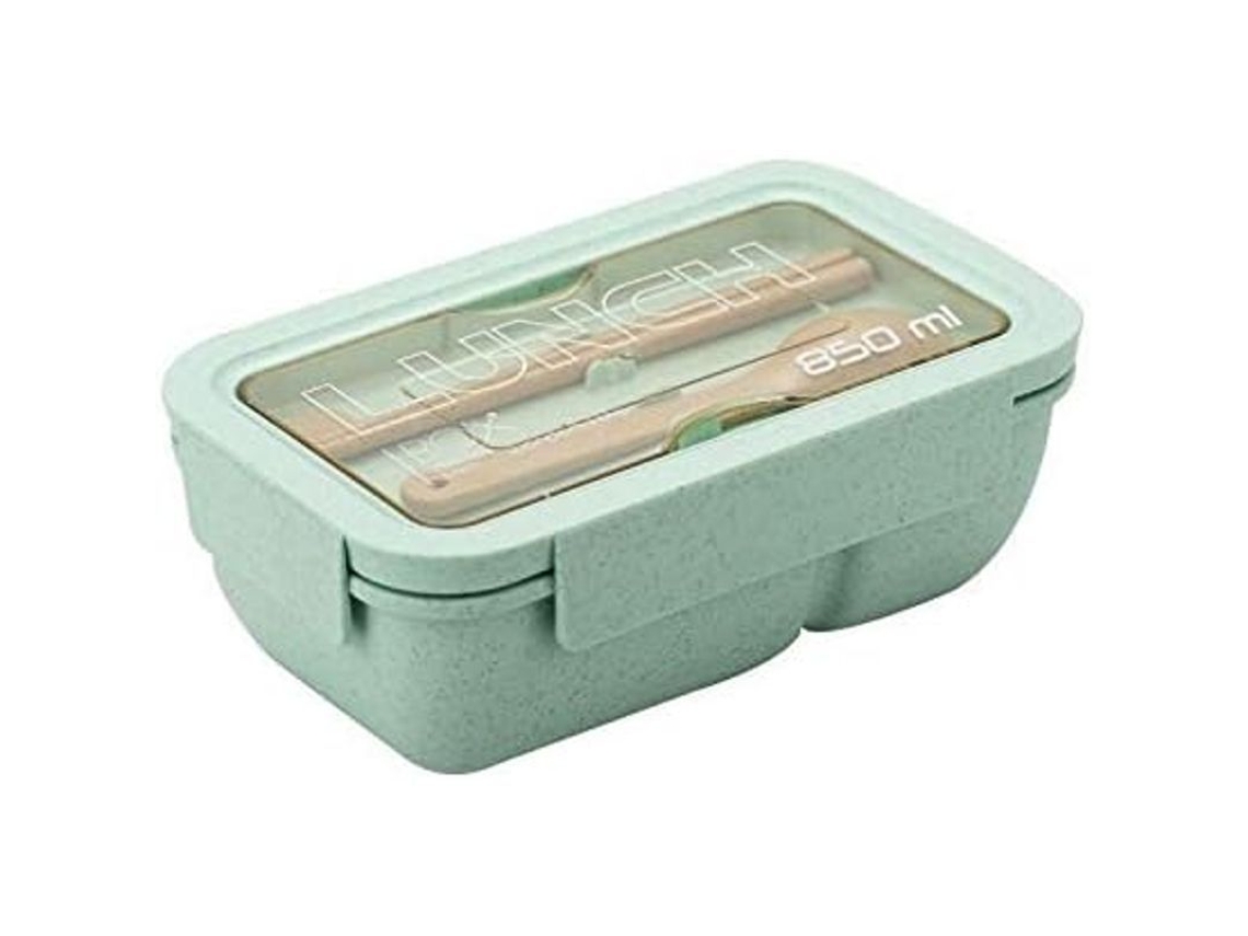 2026 bandeja de Almuerzo Caliente para Adultos 850ml Material Sano Contenedor Alimentario Microondas Verde