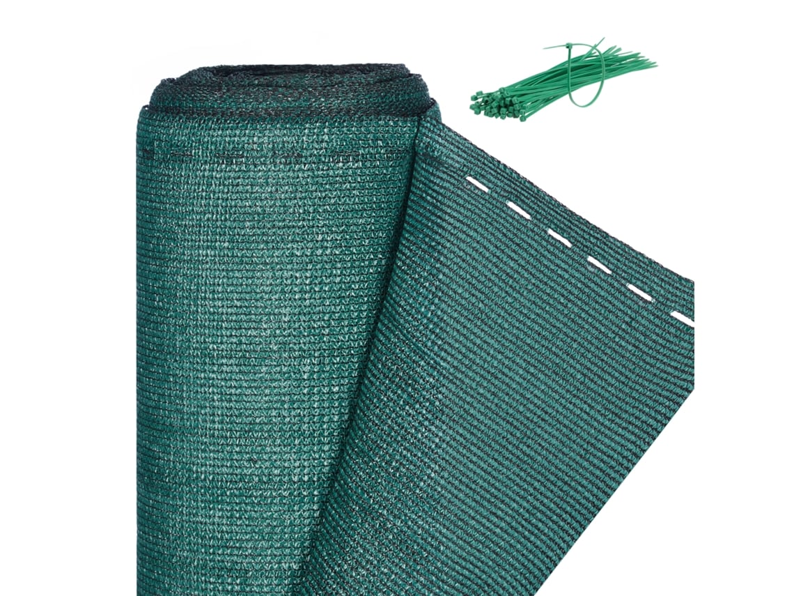 Valla de privacidad y rejilla Relaxdays, HDPE, estabilizada contra rayos UV, duradera, 1,2 x 25 m, verde.