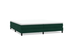 Maison Exclusive - Cama Box Spring Sin Colchón Verde Oscuro Terciopelo 200x210 Cm