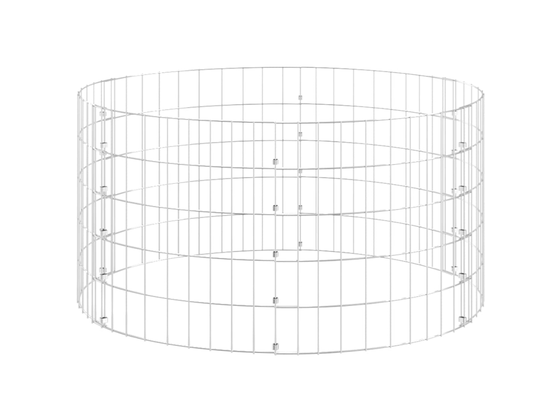 Compostador de jardín VIDAXL Plateado Acero (Ø100x50 cm)