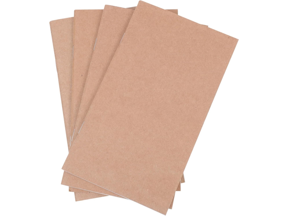 Cuaderno De Viaje Recargable De 4 Piezas | Con Hojas Rayadas Y En Blanco