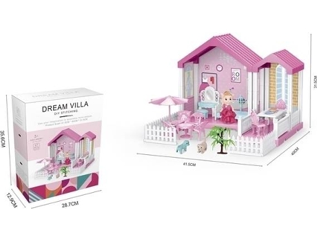 Casa de Muñecas LPM con Accesorios (Edad Mínima: 3 Años - 36x29x13 cm)