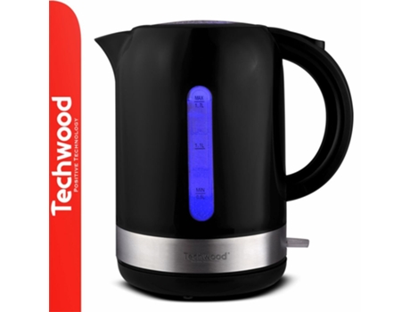 Black Electric Water Hervir 2200W 1.7L Techwood