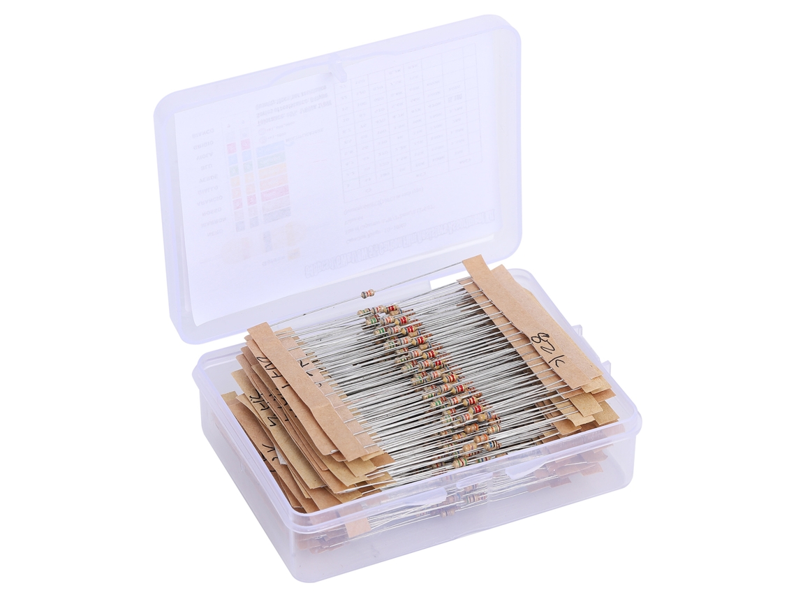 Kit De 640 Resistencias De Película De Carbono, 64 Valores, De 1ω A 10mω, 1/6w 5%, Para Bricolaje Y Electrónica.