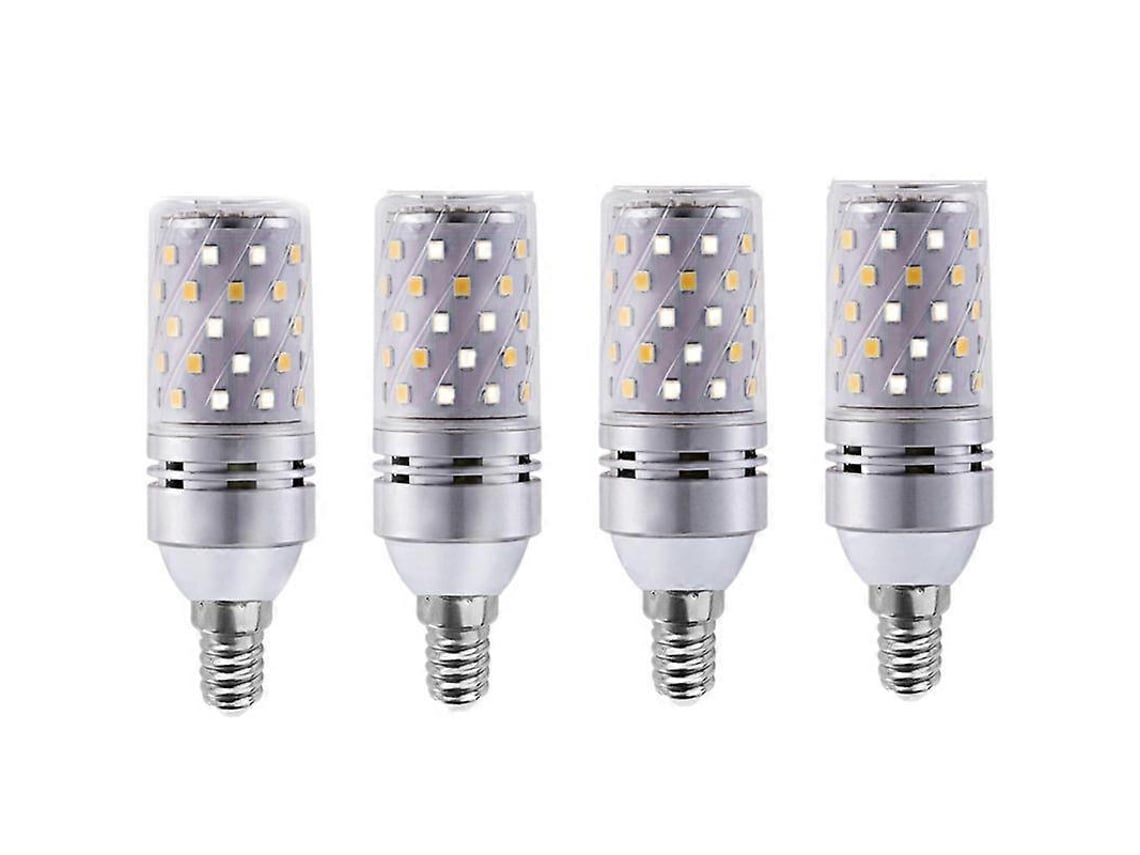 Rebe-bombillas Led Maíz E14/e27 12w Equivalente A 100w 6000k Luz Blanca Fría 1100lm 360° 4 Unidades E14-12w Luz Neutra